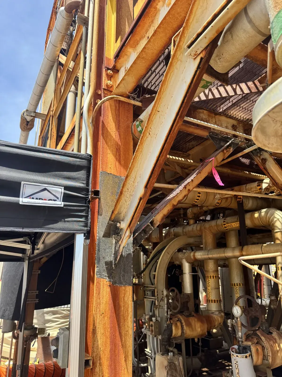 Lead Paint Removal at Industrial Plant — During / After