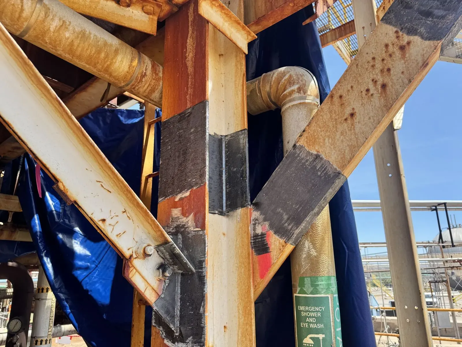 Lead Paint Removal at Industrial Plant — During / After