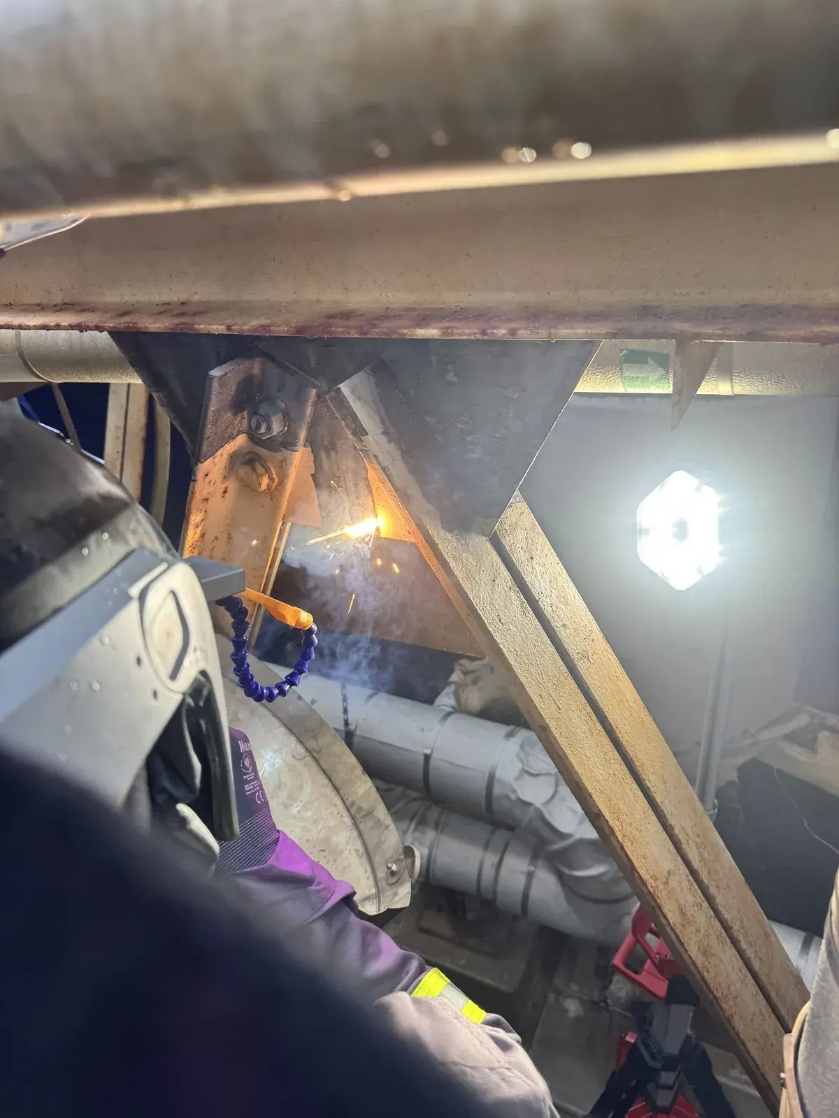 Lead Paint Removal at Industrial Plant — During / After