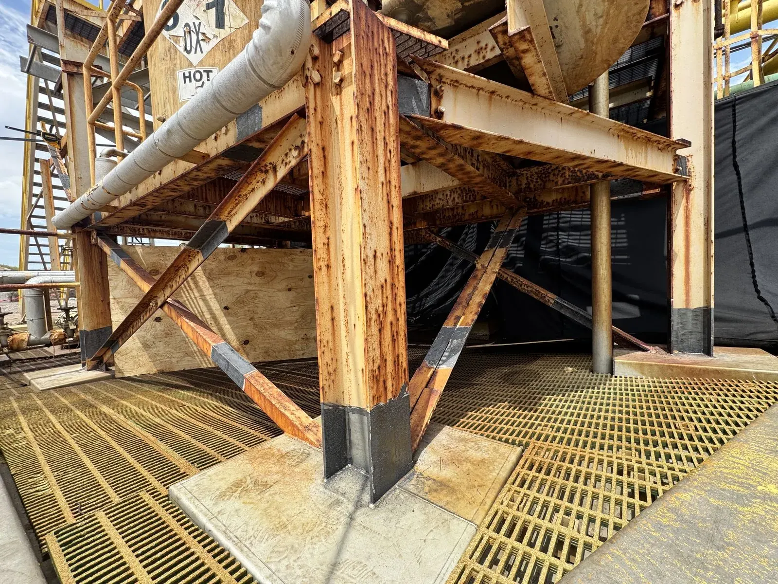 Lead Paint Removal at Industrial Plant — During / After