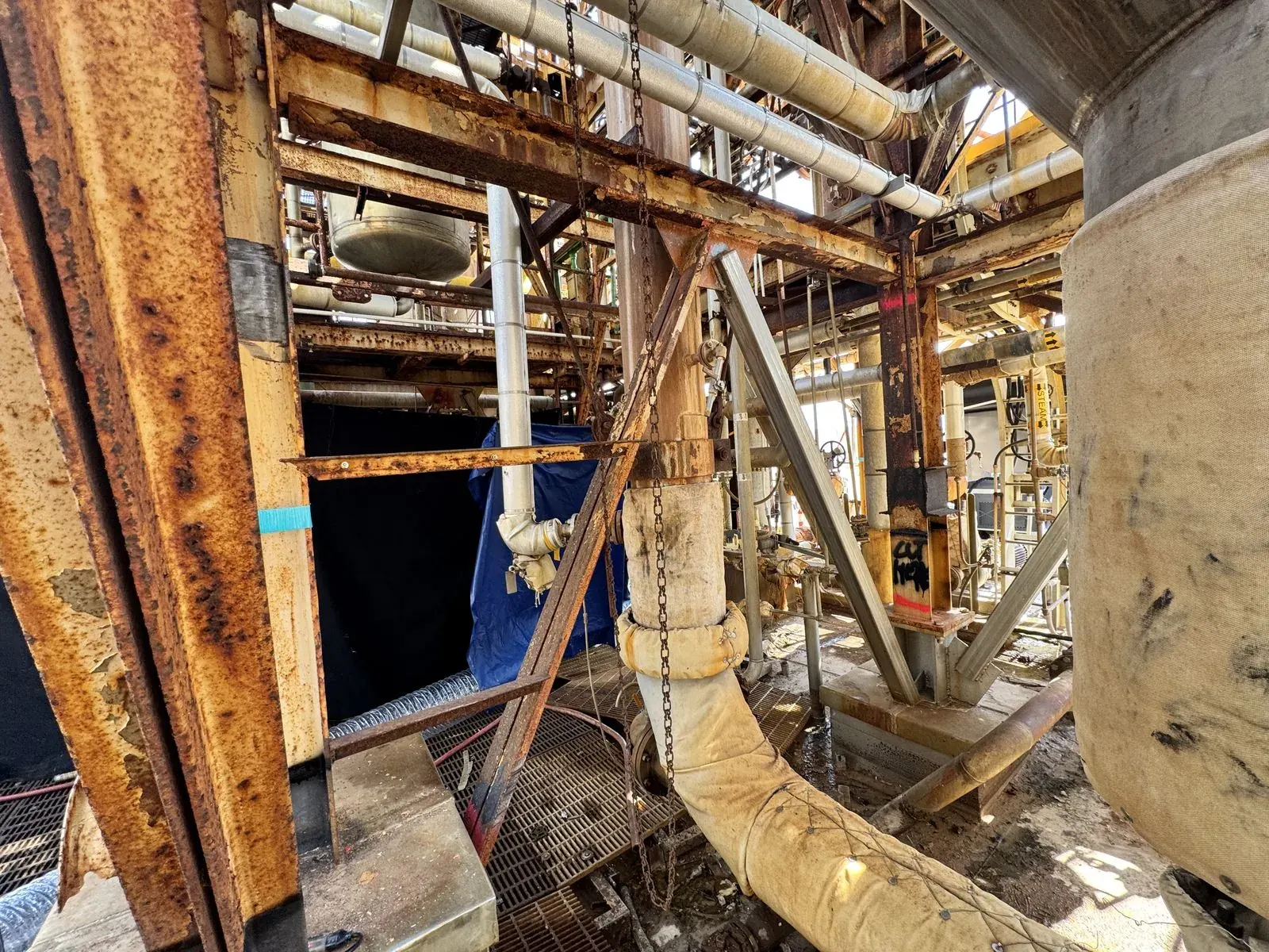Lead Paint Removal at Industrial Plant — During / After