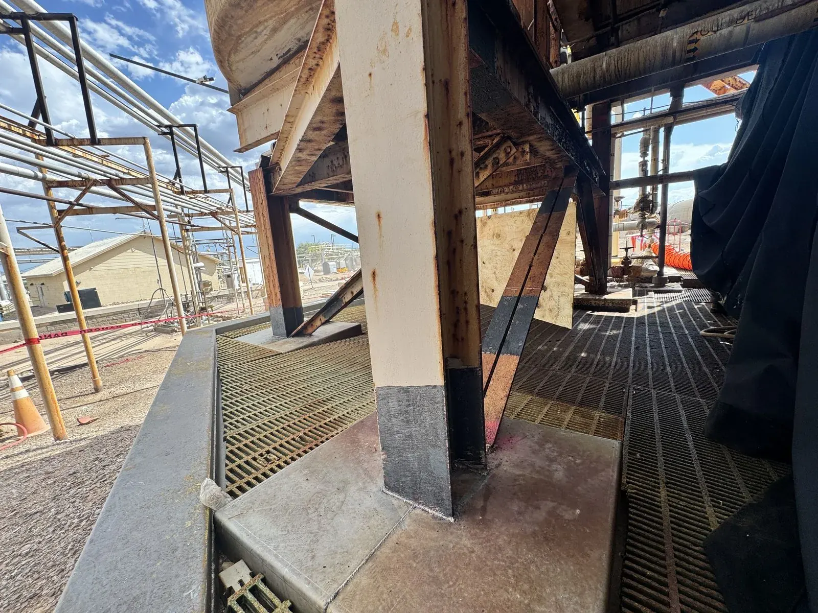 Lead Paint Removal at Industrial Plant — During / After