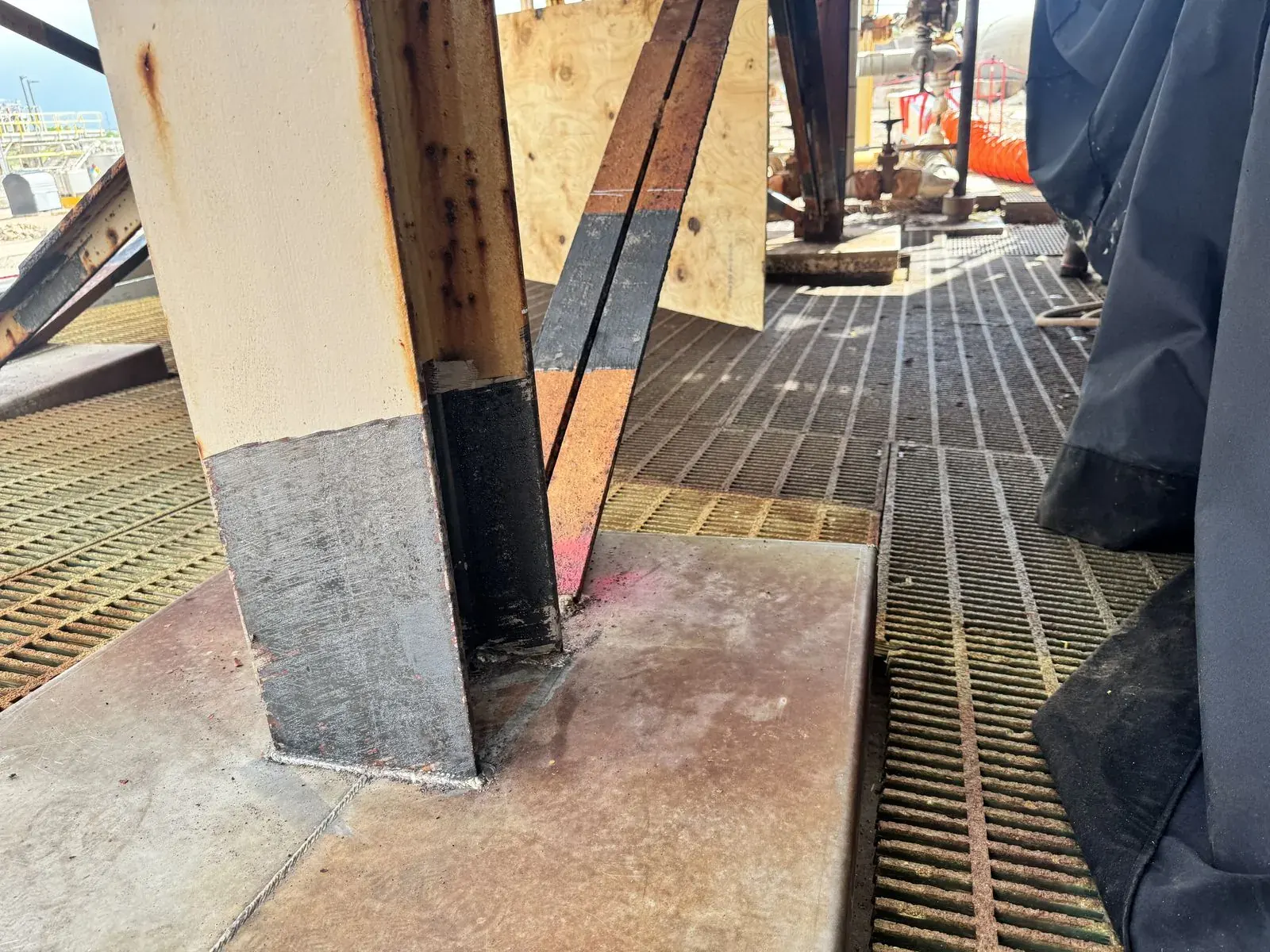 Lead Paint Removal at Industrial Plant — During / After